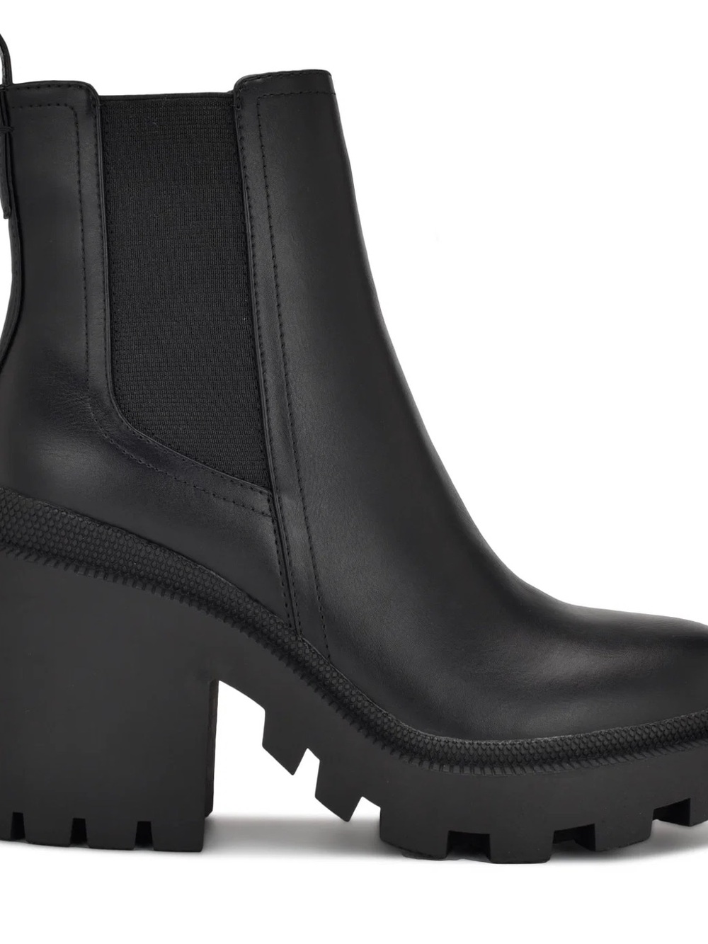 Steve Madden Black Chunky Chelsea Ankle Boots